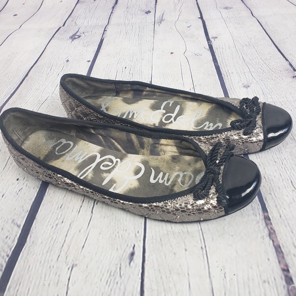Sam Edelman Silver Metallic Flat shoes - Picture 2 of 8